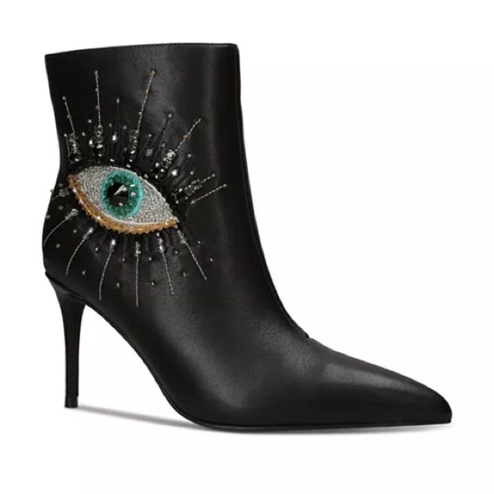 Kurt Geiger Women's Belgravia Pointed Toe Evil Eye High Heel Ankle Boots